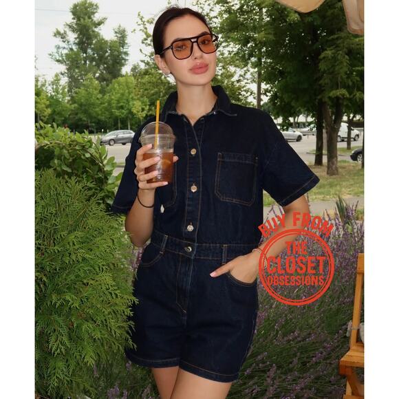 RARE!!! ZARA BLOGGER FAVE!!! Denim Jumpsuit NWT - Picture 4 of 16
